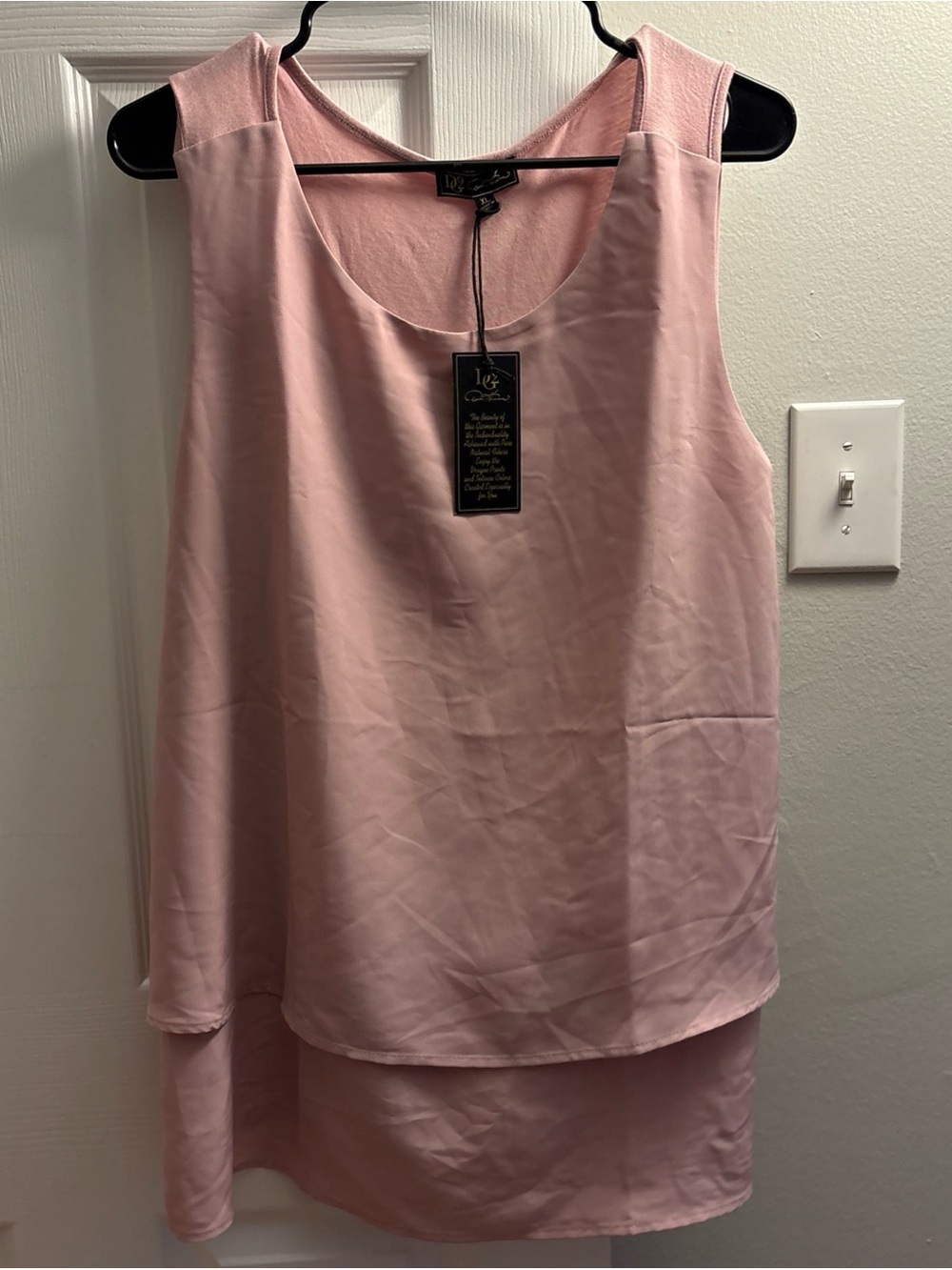 DC Blush Pink Layered Scoop Neck Tank